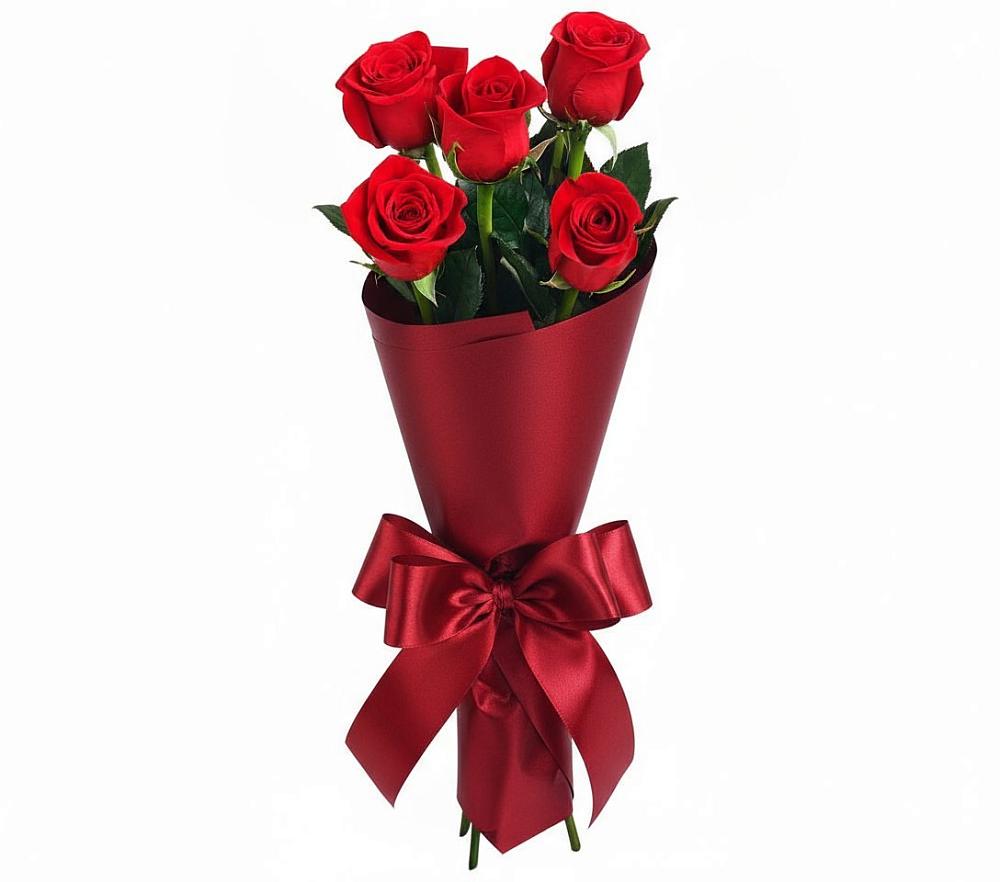 Букет 5 Красных роз Эдлесс Лав в Абрау-Дюрсо