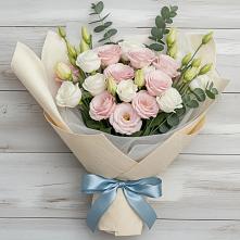 Букет цветов из:  Лизиантусы #REPLACE_PRED# Абрау-Дюрсо