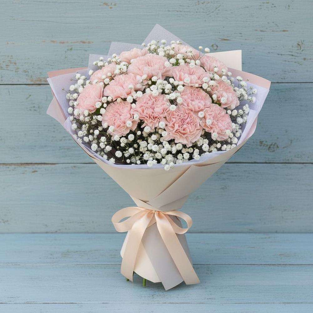 Букет цветов из: Гвоздики в Абрау-Дюрсо