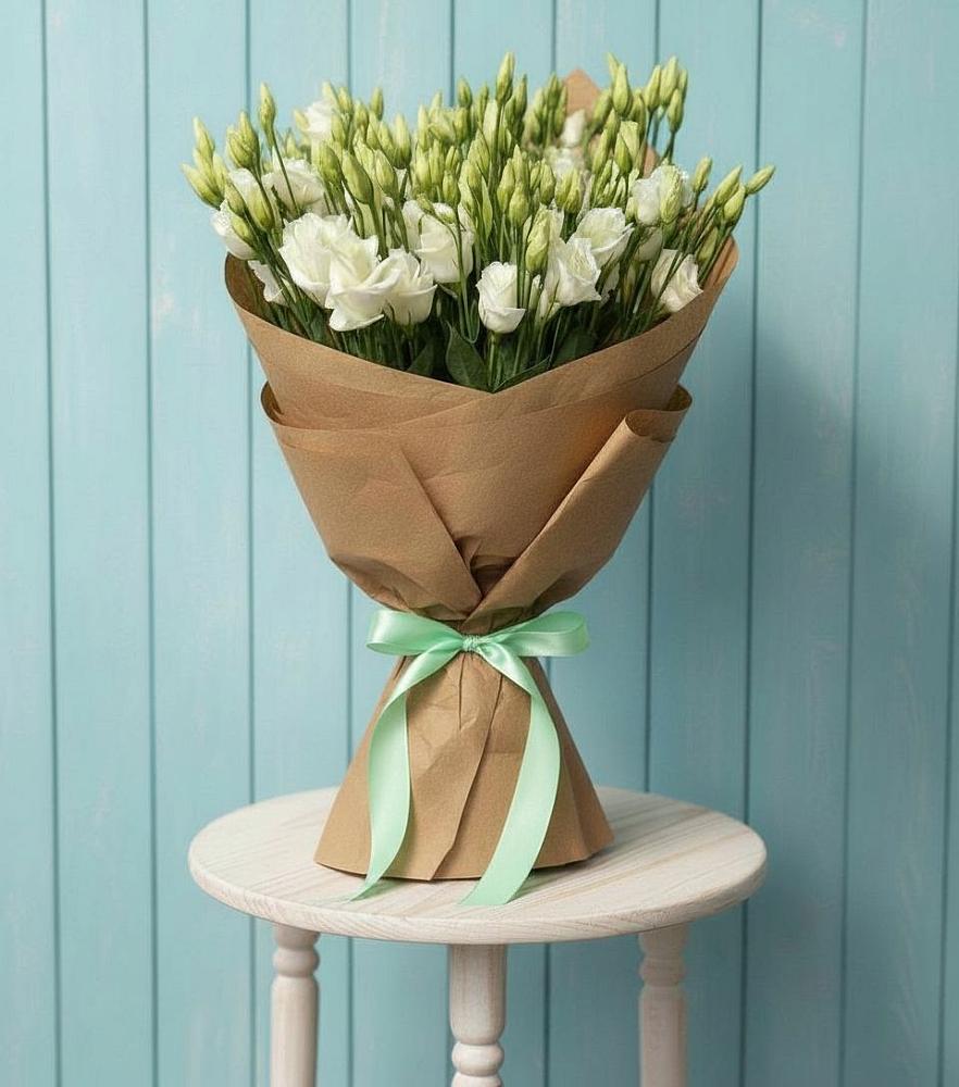 Букет цветов из: Лизиантусы в Абрау-Дюрсо