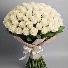 Букет 101 беля роза Белоснежка в Абрау-Дюрсо
