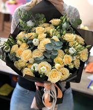 Букет цветов из:  Розы и Лизиантусы #REPLACE_PRED# Абрау-Дюрсо