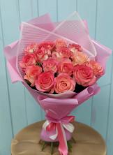 Букет 15 Розовых роз Равель в Абрау-Дюрсо