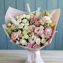 Букет цветов из:  Альстромерии и Розы #REPLACE_PRED# Абрау-Дюрсо